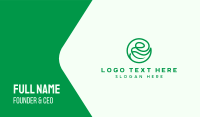 Eco Leaf Letter E Business Card Image Preview