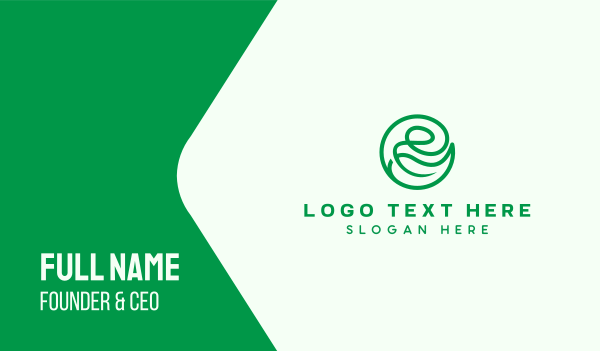 Eco Leaf Letter E Business Card Design Image Preview