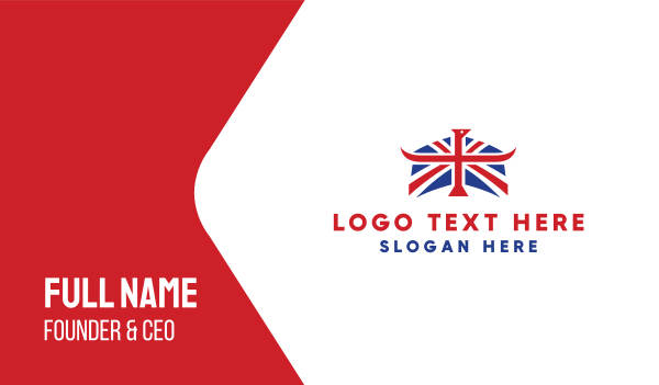 Union Flag Horns Business Card Design Image Preview