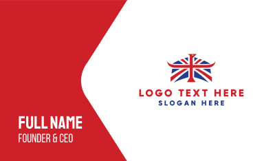 Union Flag Horns Business Card Image Preview