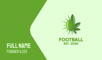 Green Cannabis Sun Business Card Image Preview