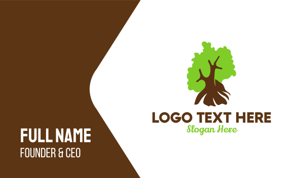German Nature Tree Business Card Design Image Preview