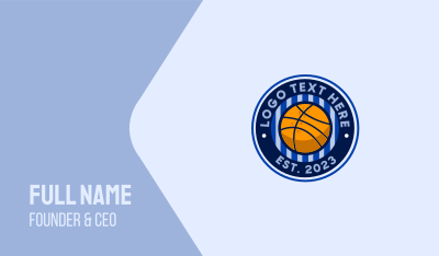 Basketball Sport Emblem Business Card Image Preview