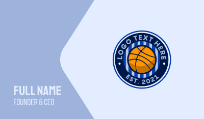 Basketball Sport Emblem Business Card