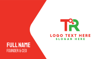 Tech TR Monogram Business Card Design