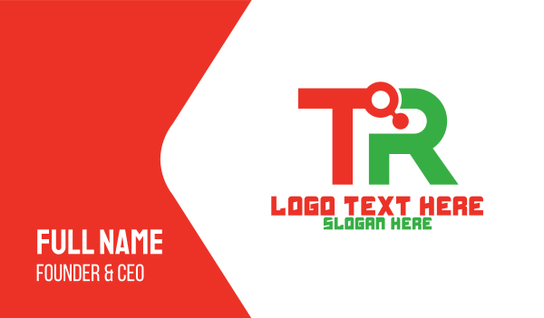 Tech TR Monogram Business Card Design