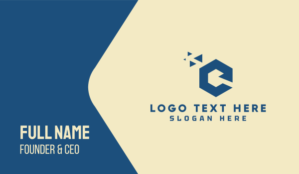 Professional Hexagon Letter C Business Card Design Image Preview