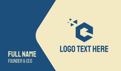Professional Hexagon Letter C Business Card