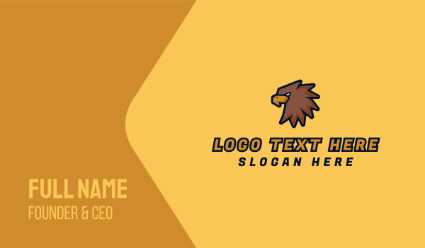 Brown Eagle Mascot Business Card Design Image Preview