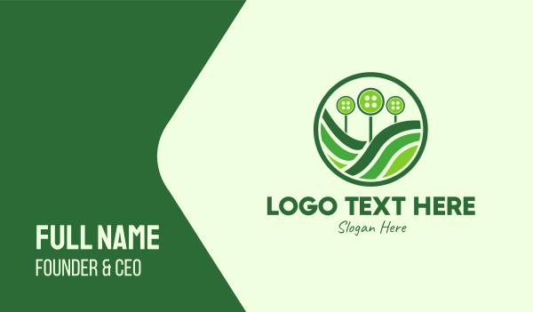 Green Button Farm Business Card Design Image Preview