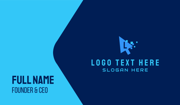 Digital Cursor Lettermark Business Card Design Image Preview