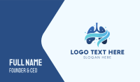 Clean Respiratory Lungs Business Card Preview