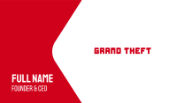 Automotive Red Text Font Business Card Image Preview