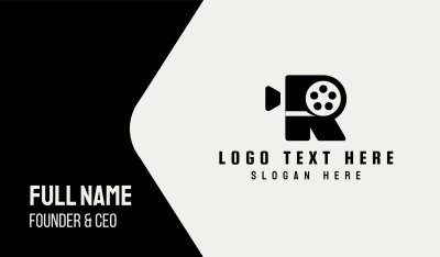 Film Camera Letter R Business Card Image Preview