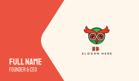 Wise Owl Head Business Card Image Preview