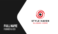 Red Eye Whirl Business Card Image Preview