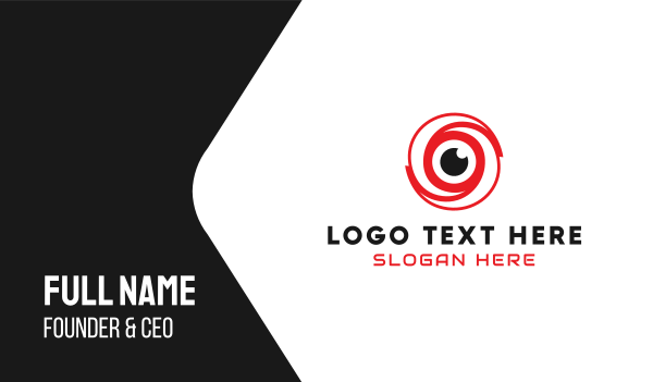Red Eye Whirl Business Card Design Image Preview