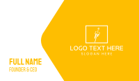 Yellow Bike Square Business Card Preview