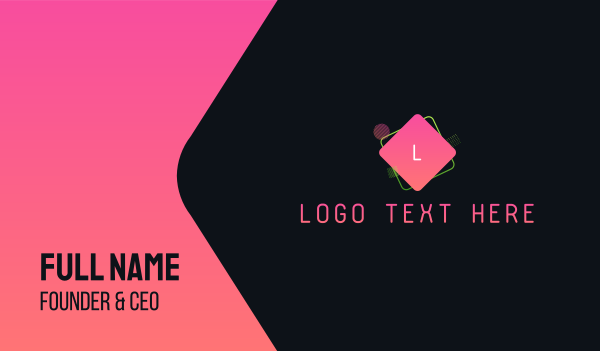 Club DJ Lettermark Business Card Design Image Preview