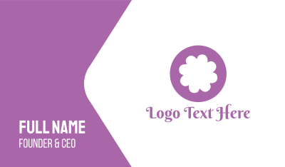 Purple Flower Business Card Image Preview
