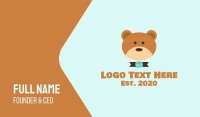 Brown Teddy Bear Business Card Design