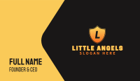 Yellow Shield Lettermark Business Card Image Preview