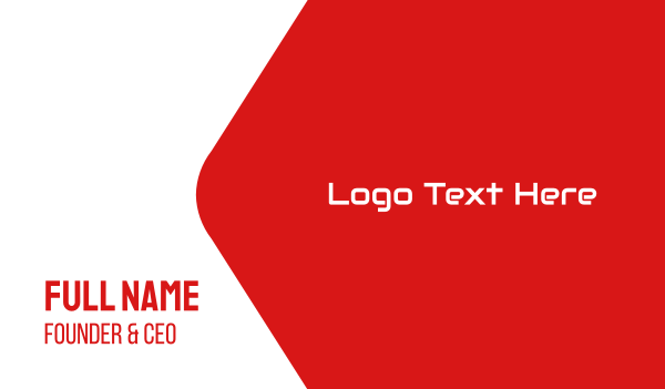 Red Tech Wordmark Business Card Design Image Preview