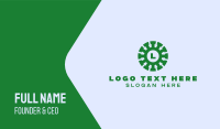 Green Viral Lettermark Business Card Image Preview