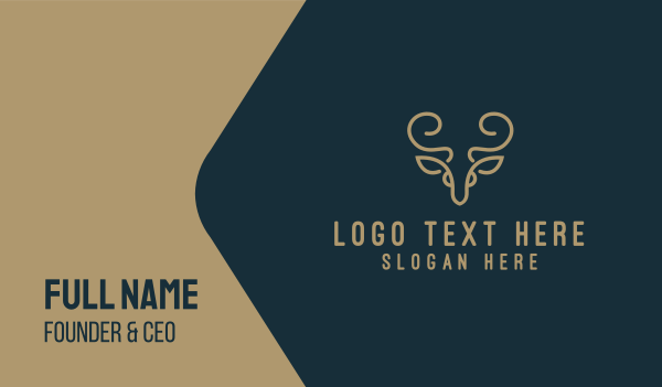 Golden Deer Business Card Design Image Preview