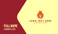 Pizza Slice Fox Business Card Design
