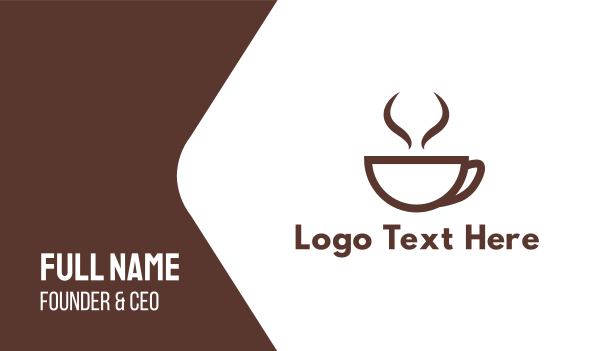 Brown Cup Coffee Business Card Design Image Preview