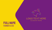 Colorful Neon Horse  Business Card Preview