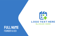 Medical Appointment Calendar Business Card Preview