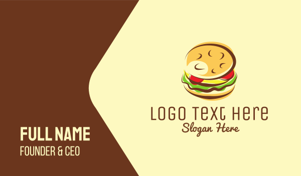 Hamburger Burger Restaurant Business Card Design