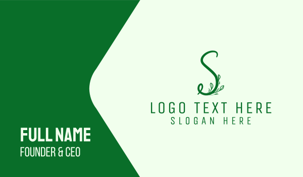 Natural Elegant Letter S Business Card Design Image Preview