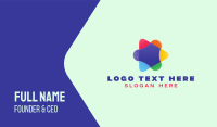 Colorful Media Play Button Business Card Image Preview