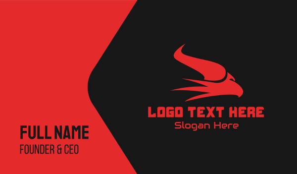 Esports Gaming Horn Eagle Business Card Design Image Preview