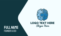 Blue Brain Puzzle Business Card Image Preview