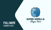 Blue Brain Puzzle Business Card Design