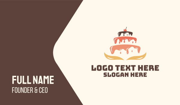 Dripping Cake Icing Business Card Design