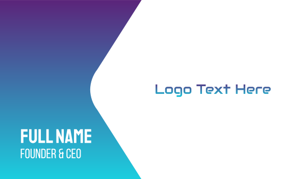 Tech Gradient Font Text Business Card Design Image Preview