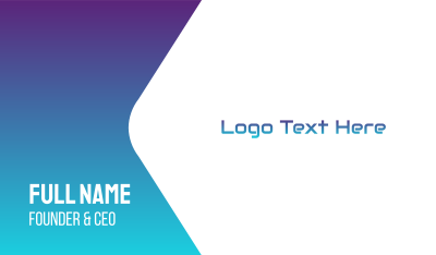 Tech Gradient Font Text Business Card Image Preview