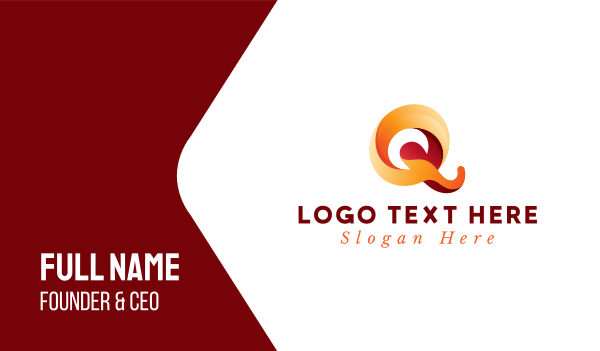 Elegant Colorful Letter Q Business Card Design Image Preview