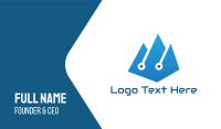 Geometric Circuit Mountain Business Card Image Preview