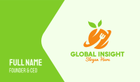 Orange Fruit Planet Business Card Image Preview