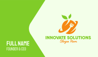 Orange Fruit Planet Business Card Image Preview