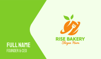 Orange Fruit Planet Business Card Design