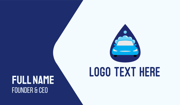 Car Wash Drop Business Card Design Image Preview