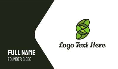 Green Letter S Business Card