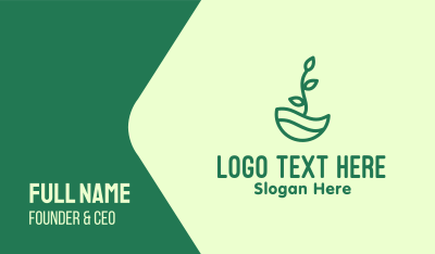 Green Natural Eco Plant Business Card